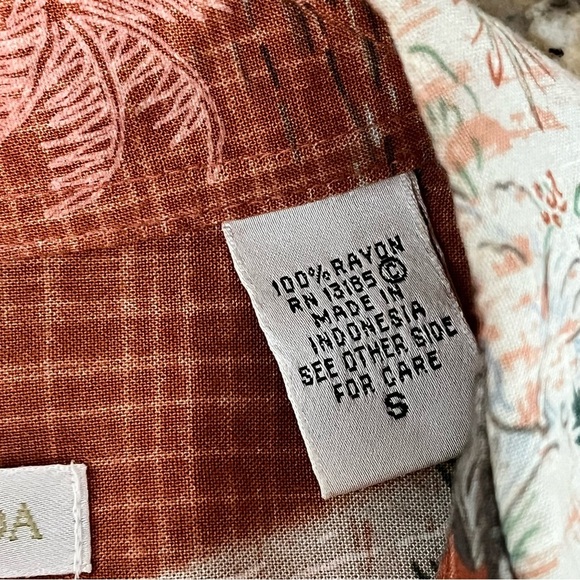 Vtg Retro Campia Moda Shirt Mens S Orange Hawaii Camp Beach Tropical Florida - Picture 7 of 9